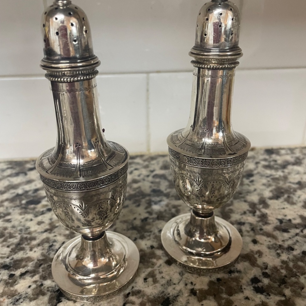 Tiffany salt and pepper shakers